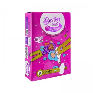 BUTTERFLY BESTIES TWEENS ULTRA THIN REGULAR 8`S